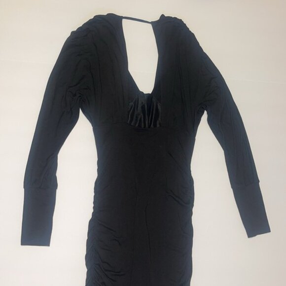 Lush Black Plunge Dress - Women’s Size Small - Picture 5 of 10